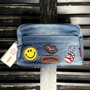 UNIONBAY Denim Patches Toiletry Travel Bag NWT